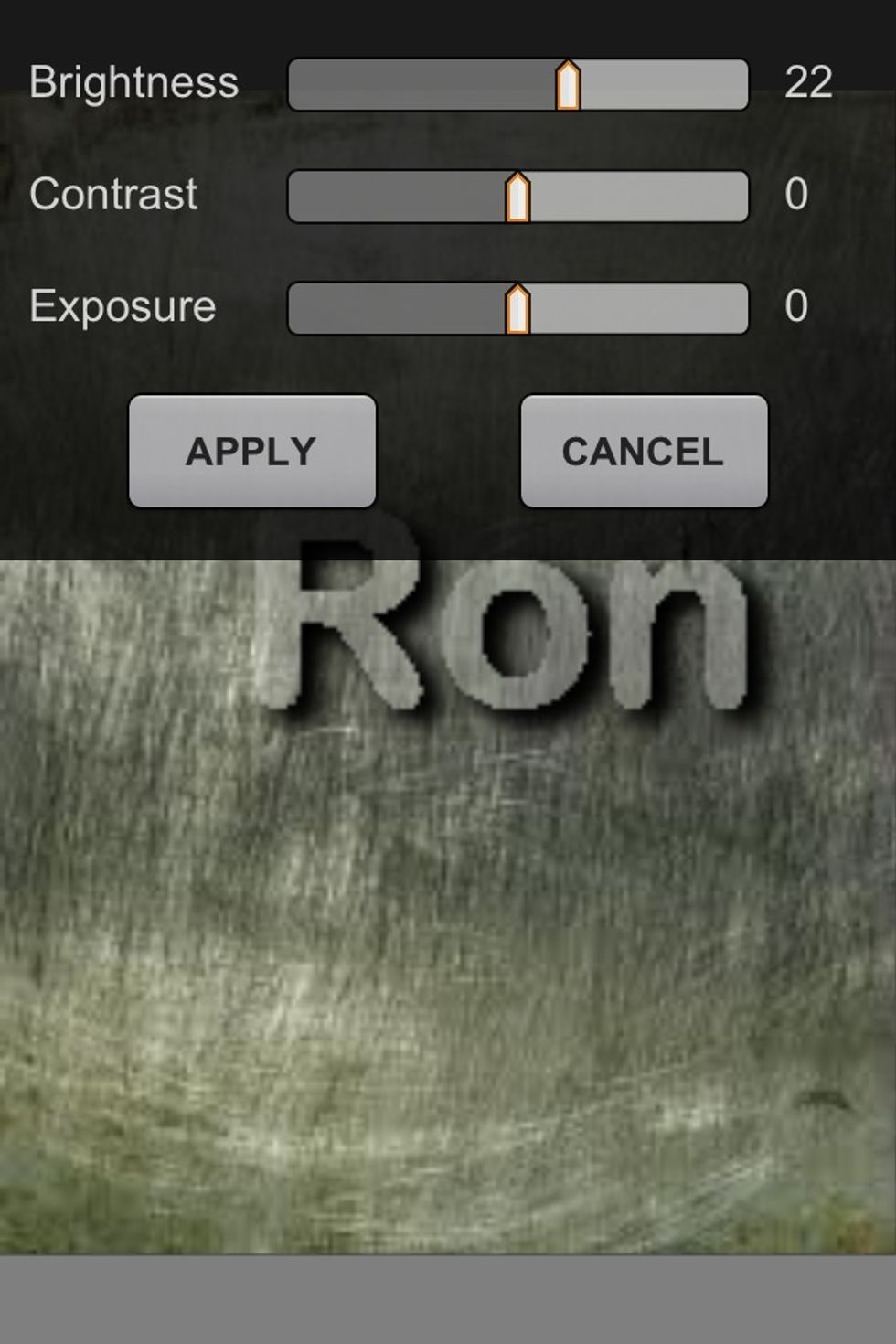 Increase the brightness of the new text layer.