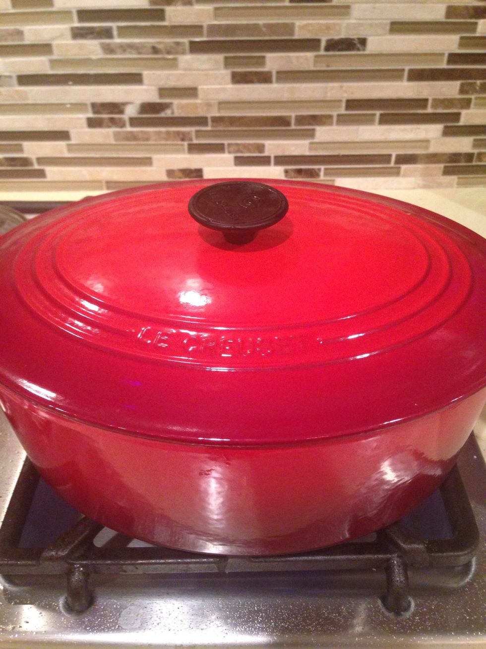 Increase the heat to medium heat and cover. Let the magic happen!! 30-40 minutes is all it takes.  If you've got time, let it go for an hour!