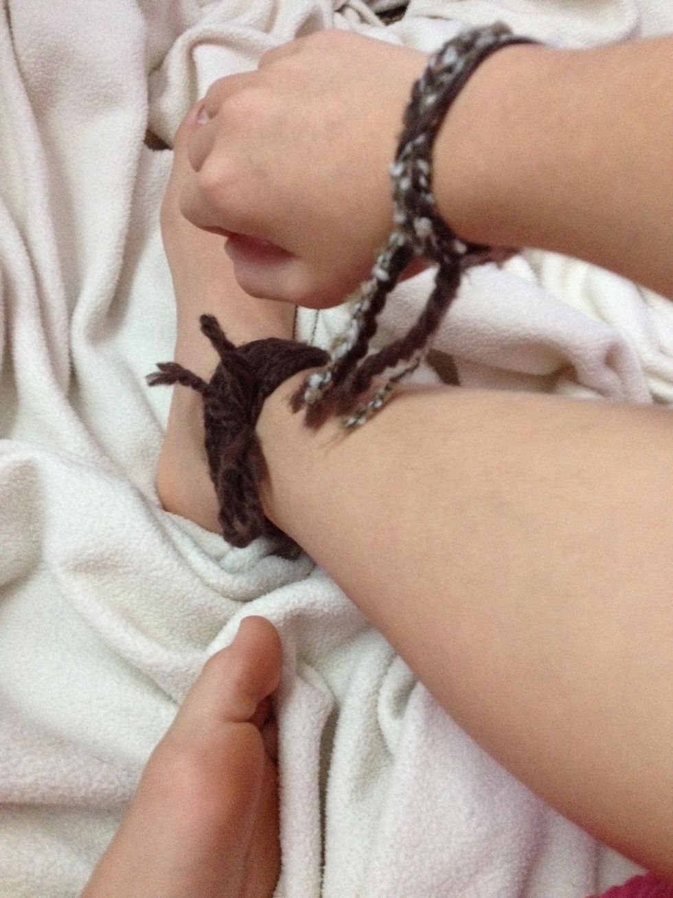 Infancy jewelry. (This is crocheted)