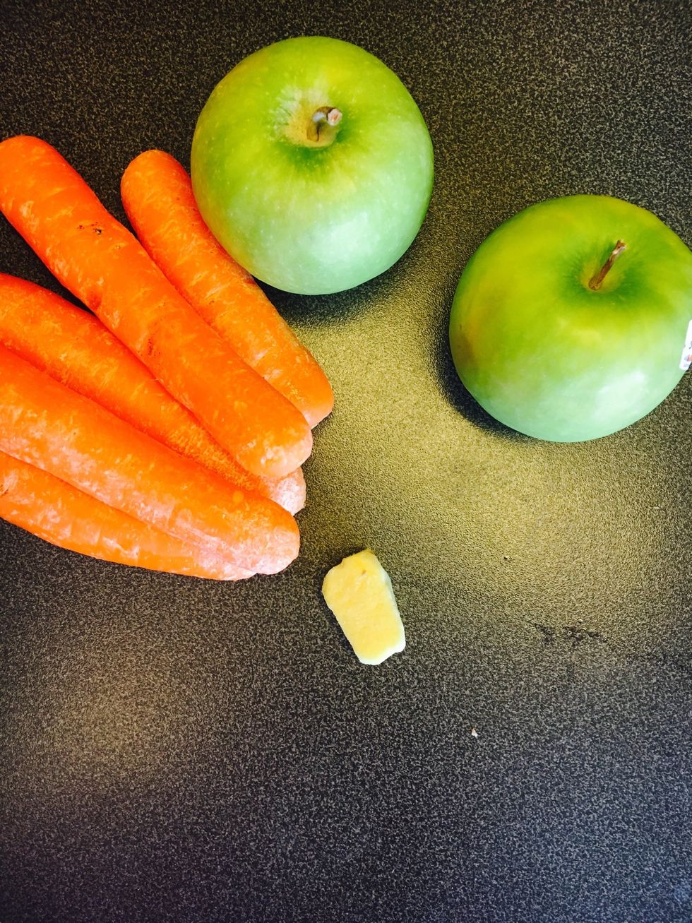 Ingredients: Apples, carrots and ginger