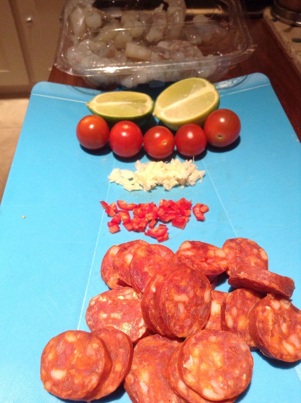 Ingredients arranged