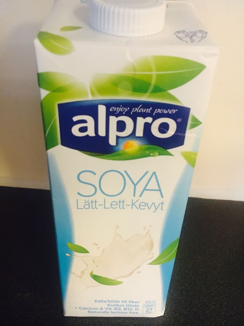 Ingredients cont: soy milk