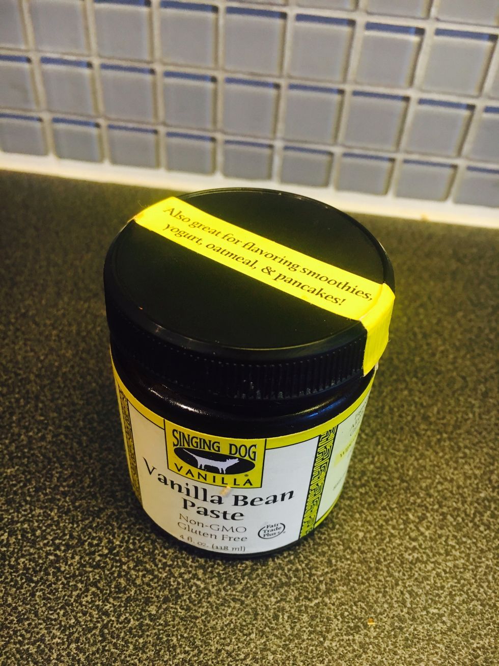 Ingredients cont: vanilla bean paste