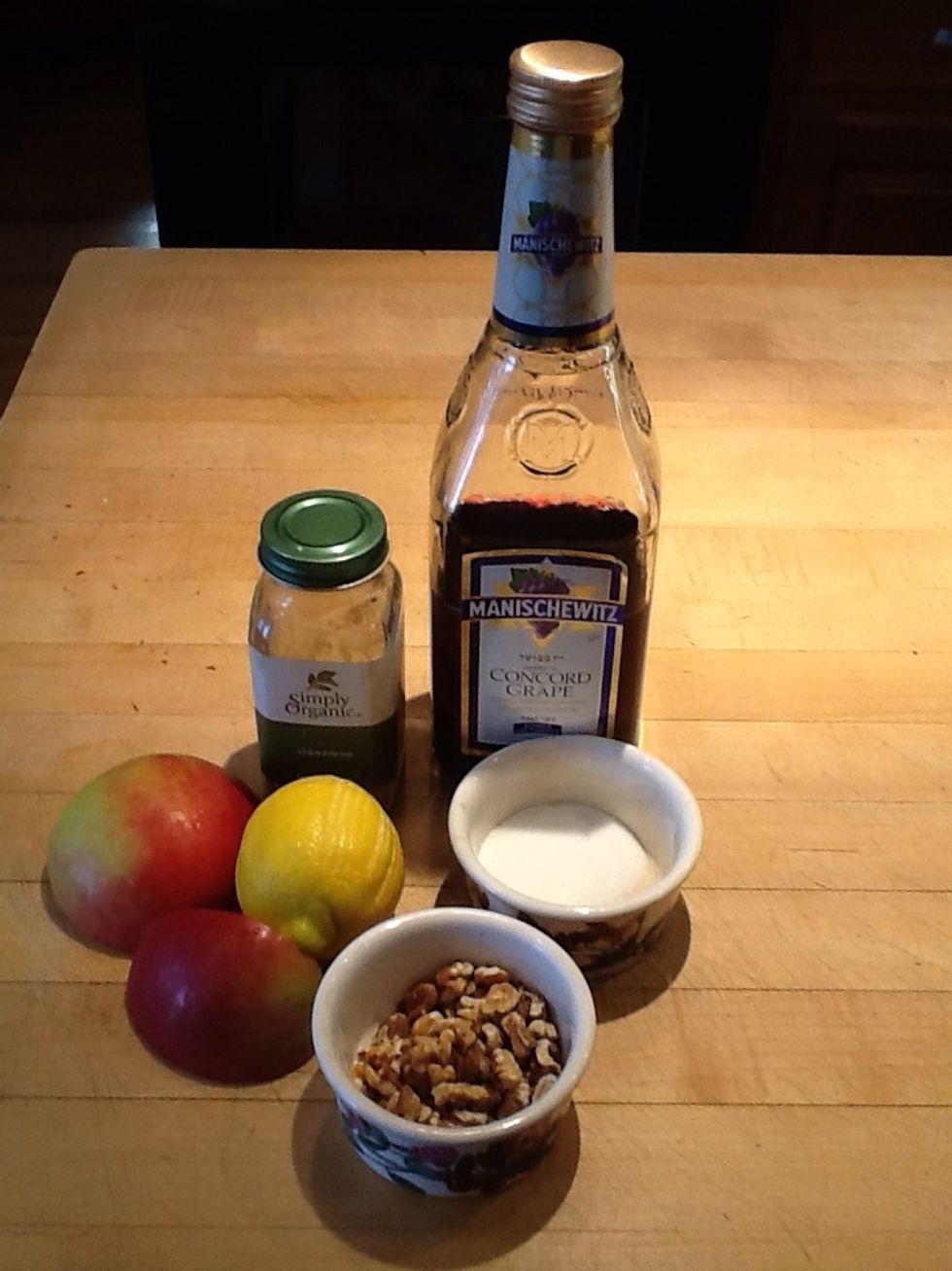 Ingredients for Haroset