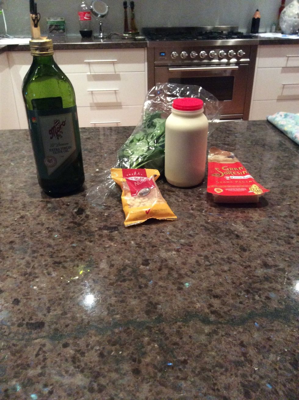 Ingredients for pesto sauce