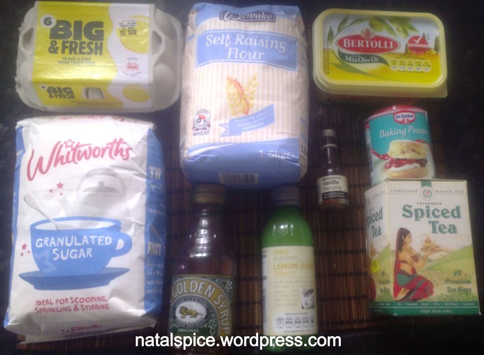 Ingredients for the cake