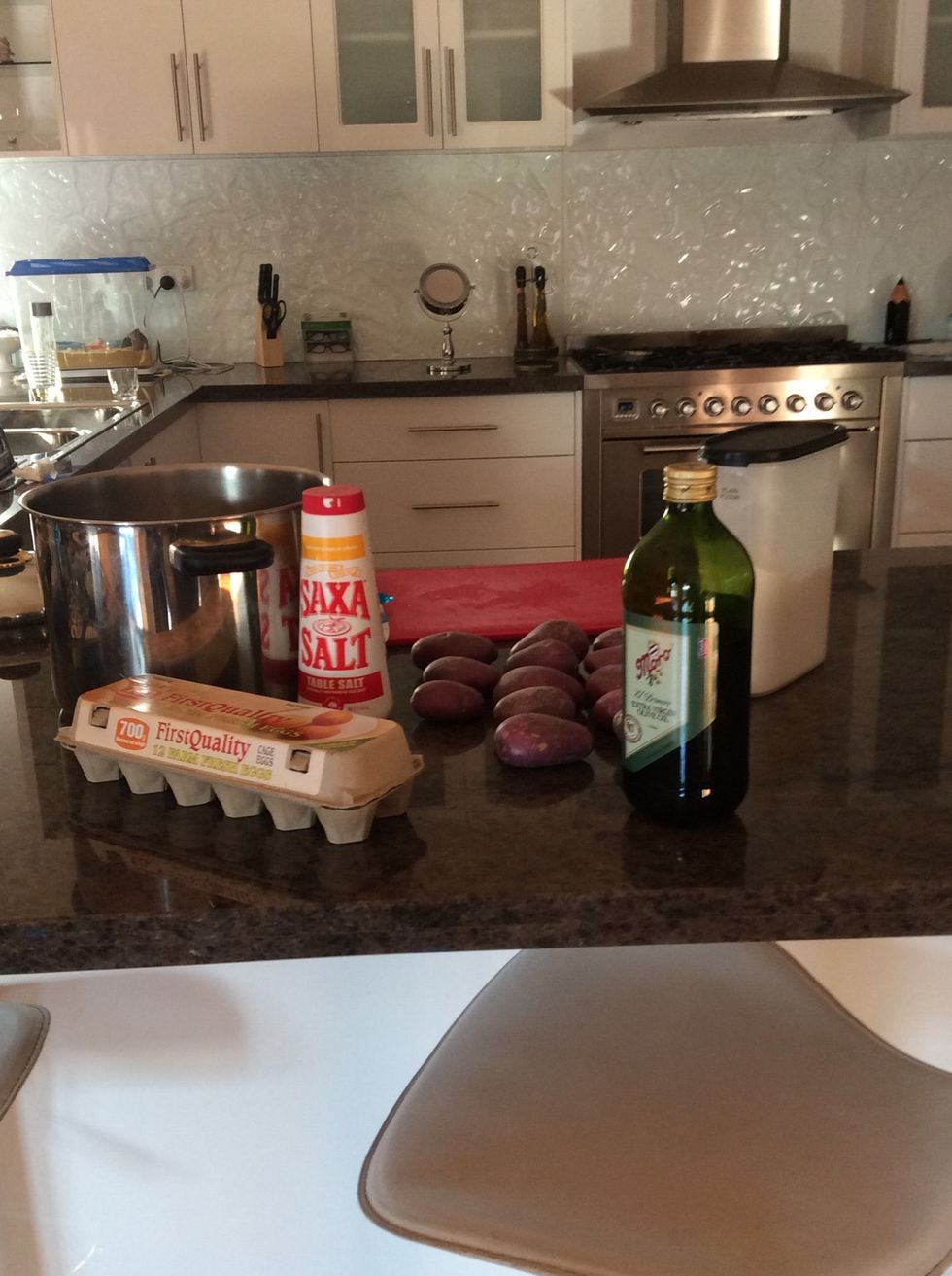 Ingredients for the gnocchi