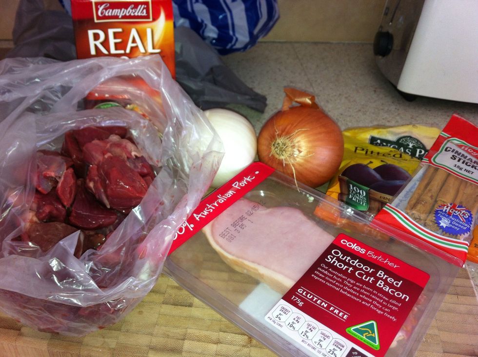 Ingredients for the stew