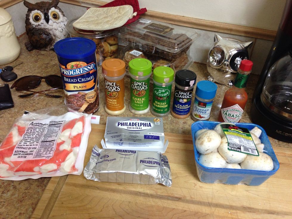 Ingredients needed. Not shown Colby & Parmesan Cheese.