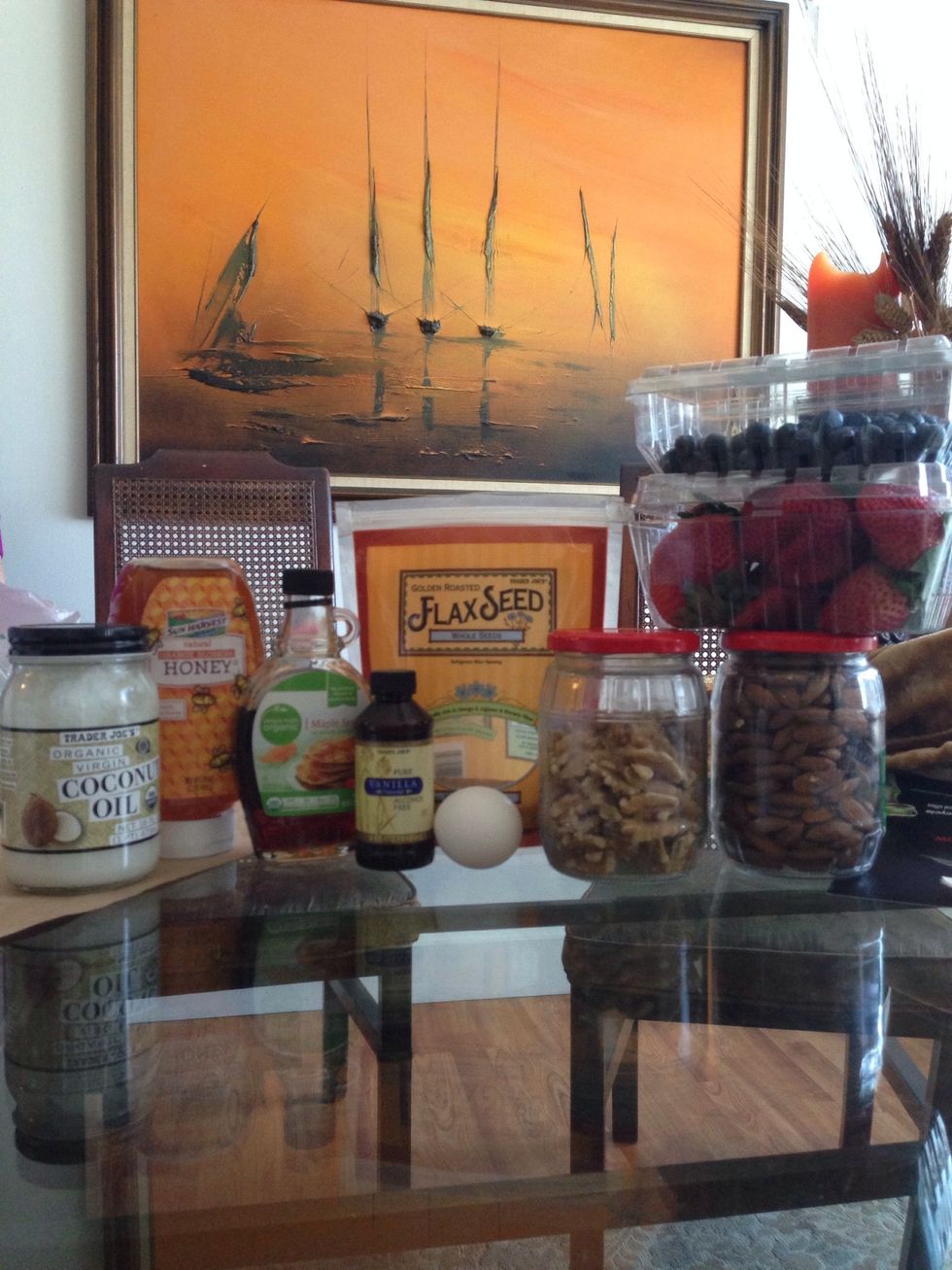 Ingredients! || This recipe makes half a dozen large pie cups.