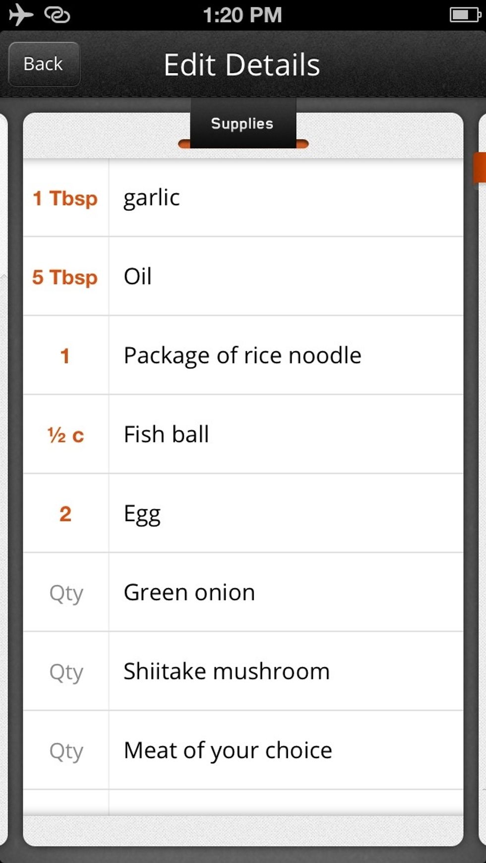 Ingredients