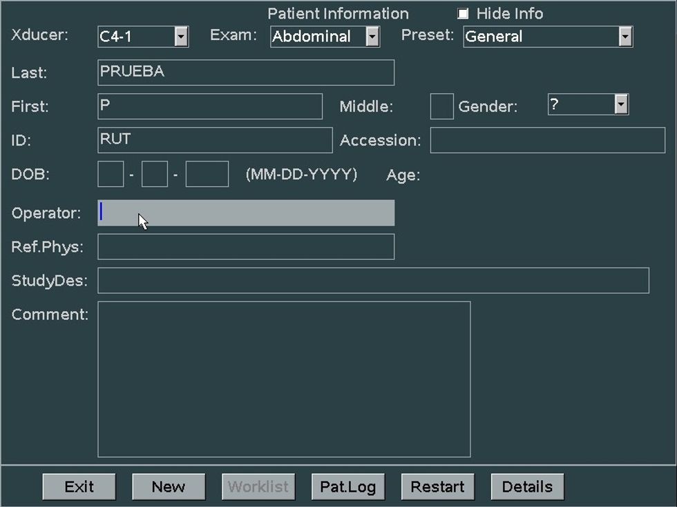Ingresar nombre operador (quien realiza la ECO)