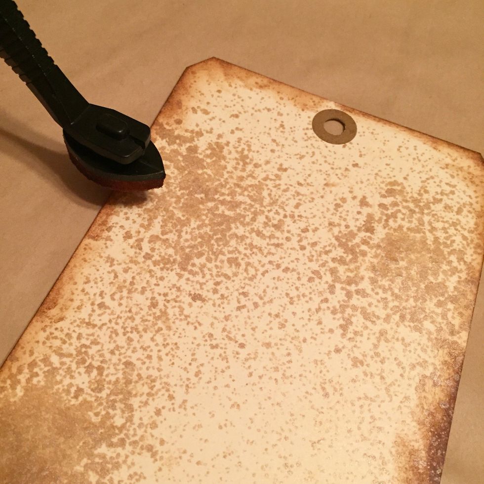 ink edges of tag using Chestnut Roan Chalk Ink applied using Stylus & Tip