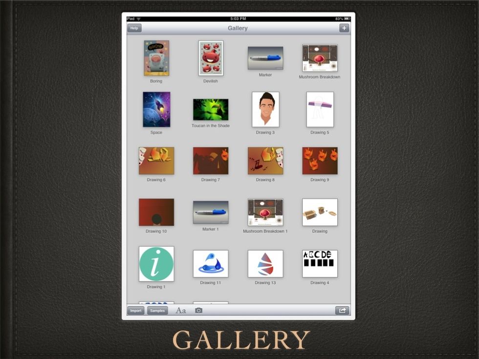 InkPad is a VECTOR ILLUSTRATION app similar to ADOBE ILLUSTRATOR. It is very simple and easy to use. And you can make a lot of cool things with it. So tap the PLUS at the top right of the screen!