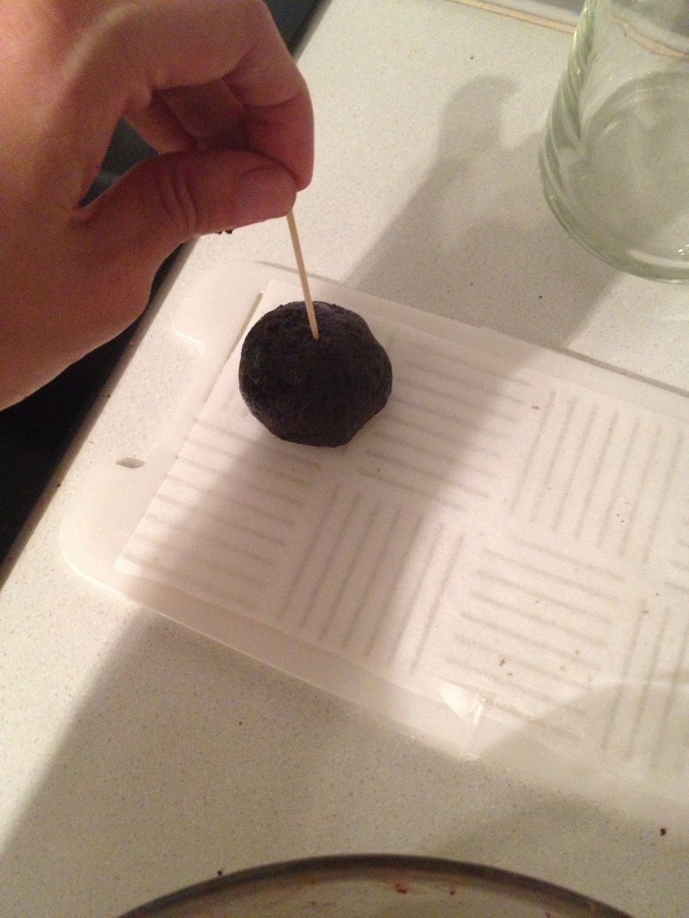Insert a toothpick.
