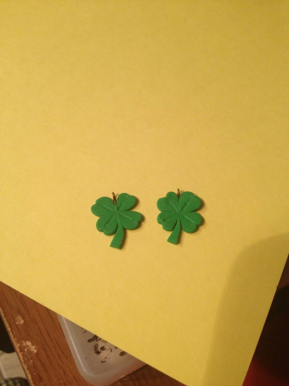 Insert eyepins & bake! Voila, lucky charms :)