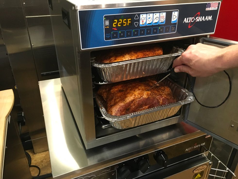 Insert probe into the Pork.