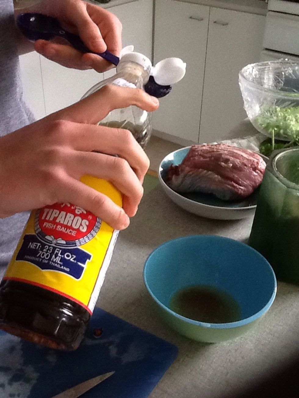 Insert two tablespoons of fish sauce.