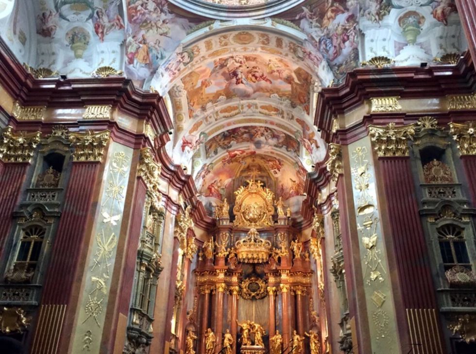 Inside a church