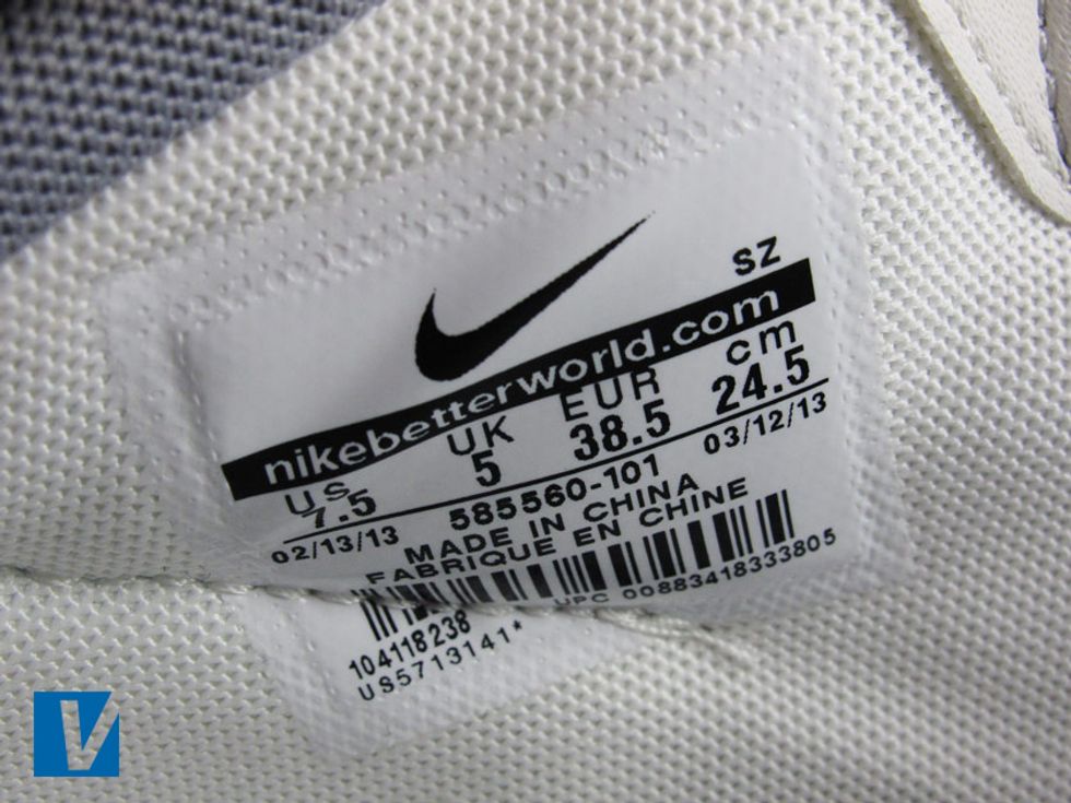 Inside label details vary depending on year, country of manufacture and style. Check the style number, usually 9 digits, matches that found on the box.