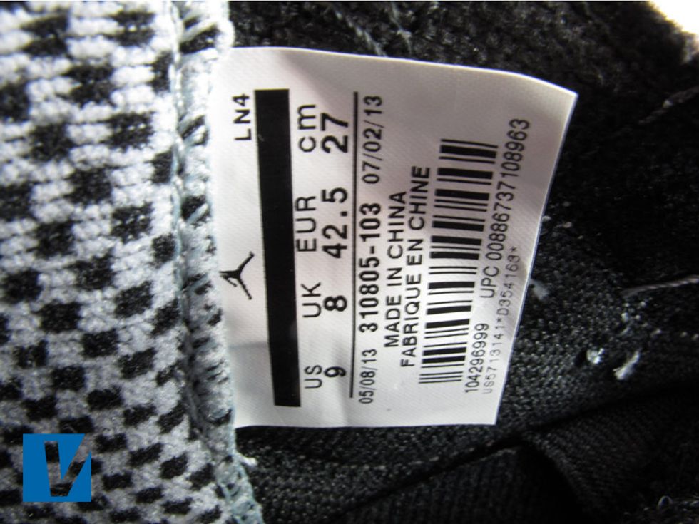 Inside label details vary depending on year, country of manufacture and style. Check the style number, usually 9 digits, matches that found on the box.