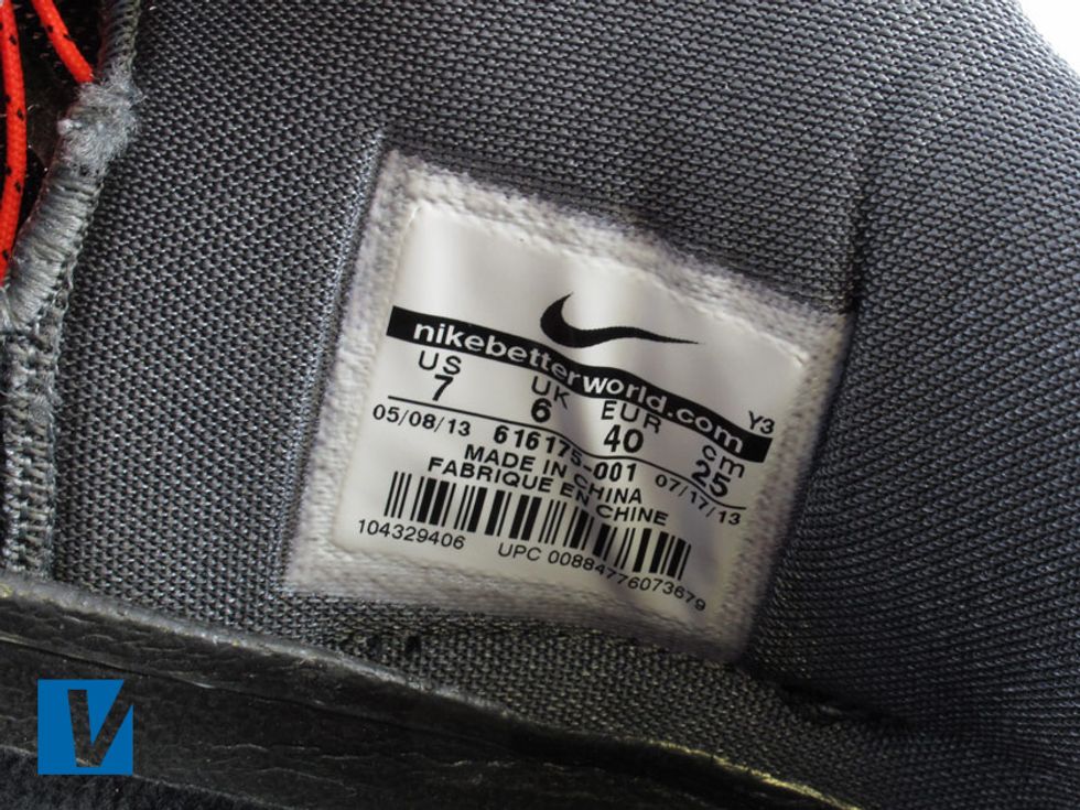 Inside label details vary depending on year, country of manufacture and style. Check the style number, usually 9 digits, matches that found on the box.