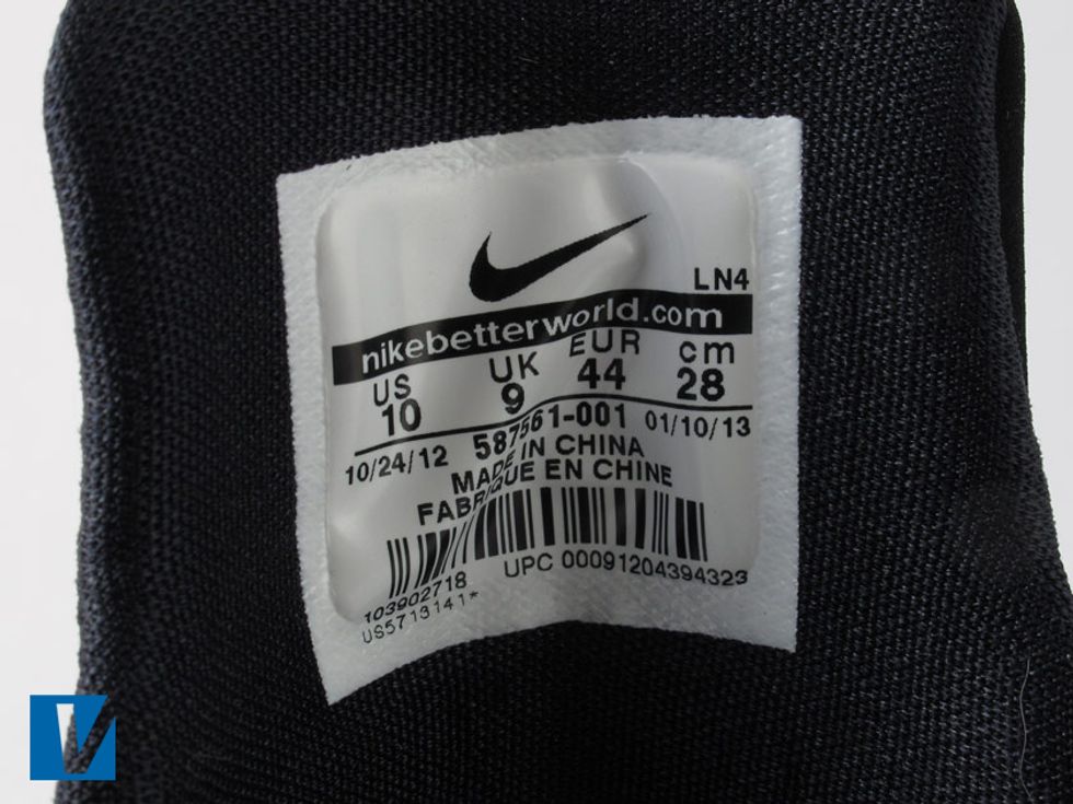 Inside label details vary depending on year, country of manufacture and style. Check the style number, usually 9 digits, matches that found on the box.