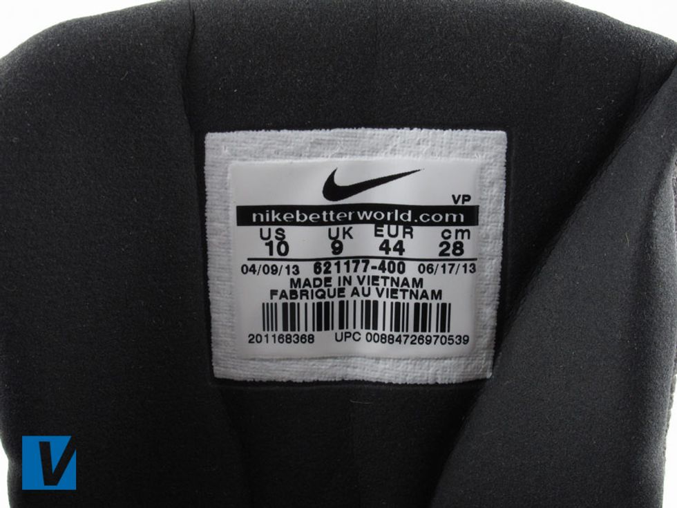 Inside label details vary depending on year, country of manufacture and style. Check the style number, usually 9 digits, matches that found on the box.