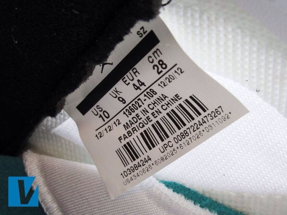 Inside label details vary depending on year, country of manufacture and style. Check the style number, usually 9 digits, matches that found on the box.