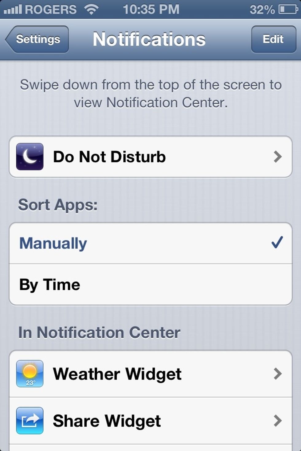 Inside Notifications, go to Do Not Disturb