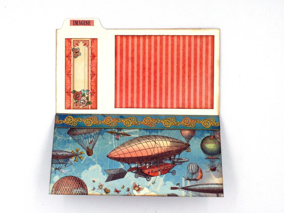 Inside of file folder.