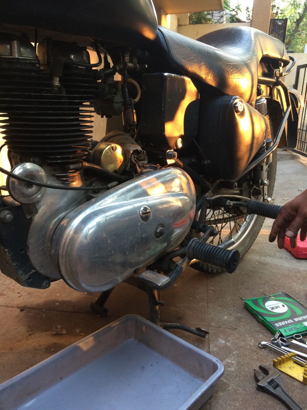 Inspect for leaks and tighten as per requirement. Clean the motorcycle and take it out for a test ride. Please wear protective gear including a helmet even for short test rides.