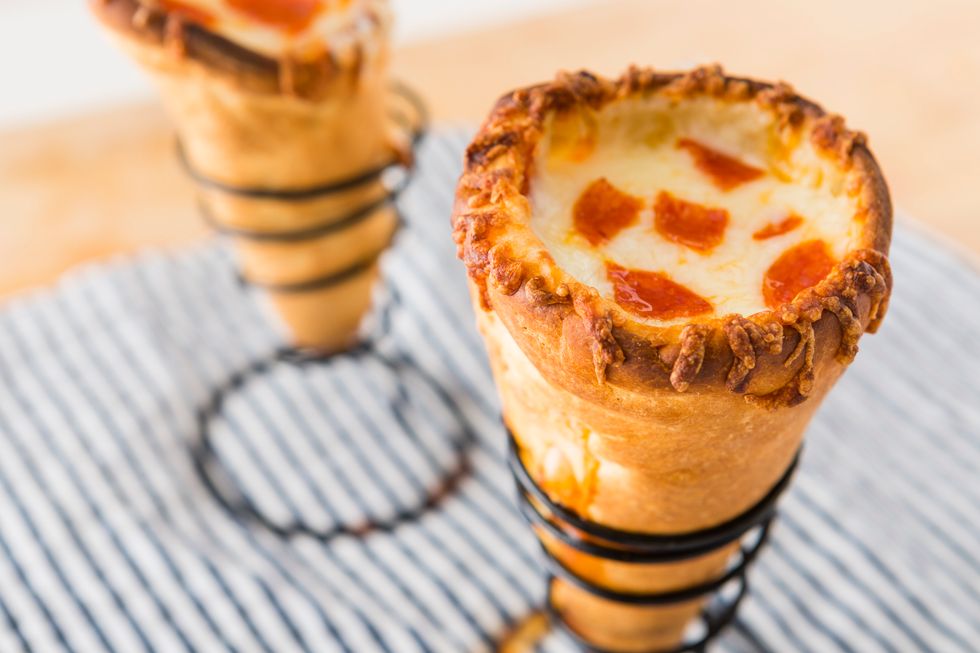Instagram these bad boys + watch the likes roll in. Tag us at @Snapguide. This recipe was inspired by http://www.blessthisstuff.com/stuff/living/kitchen/pizza-cones-by-pizzacraft/.