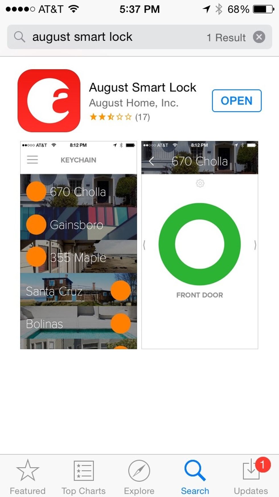 Install the August Smart Lock App. You can download it via http://www.august.com/app