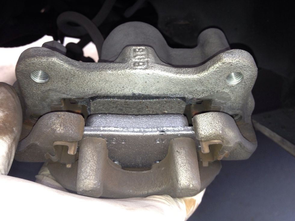 Install the new pads, starting with the inside first