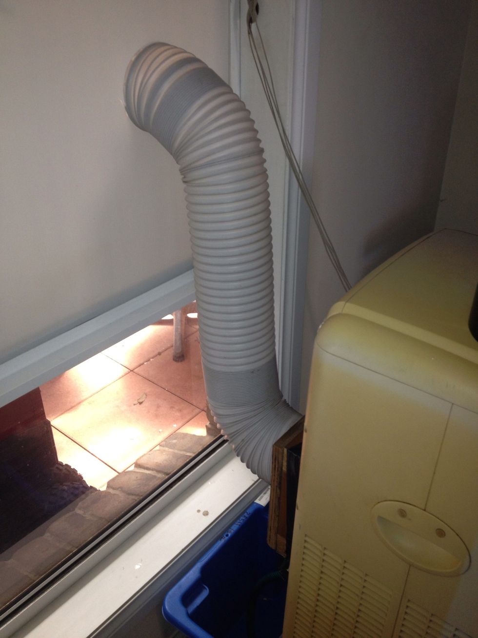 Installs the hose
