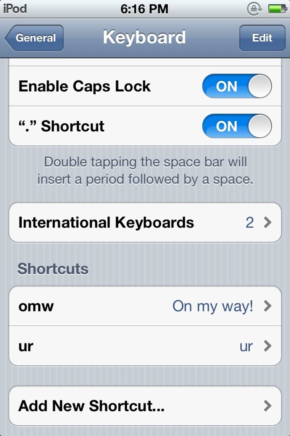 International keyboard...