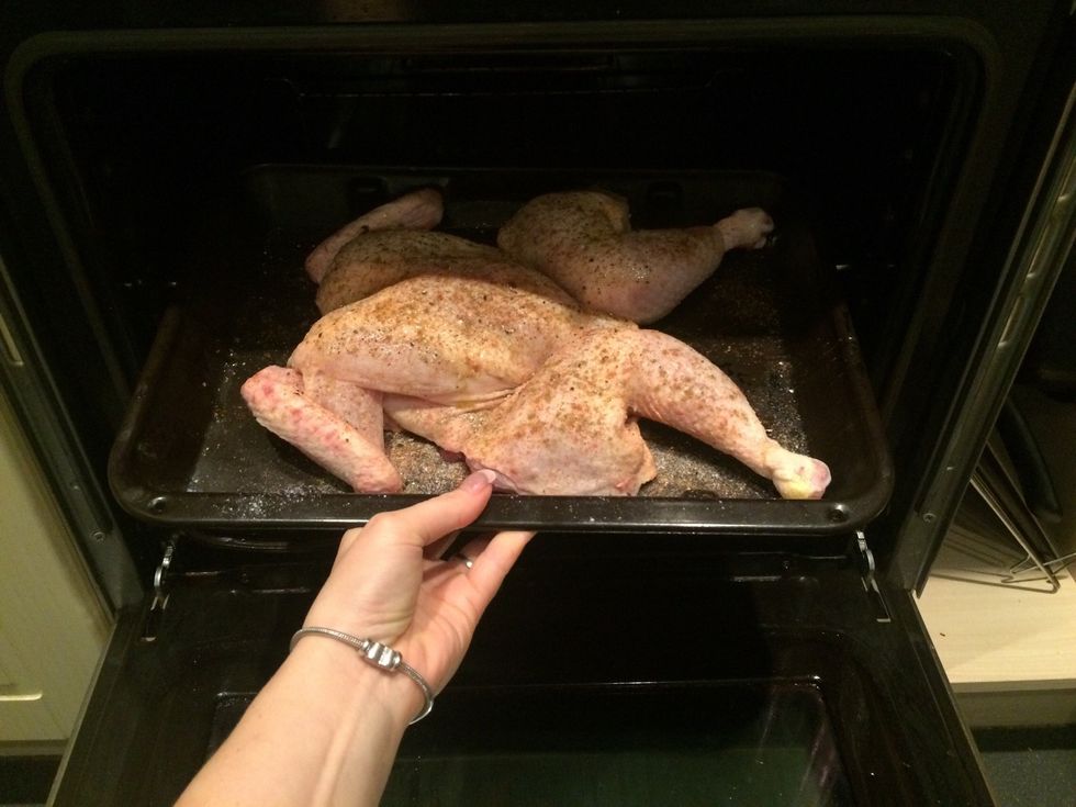 Into a hot oven!