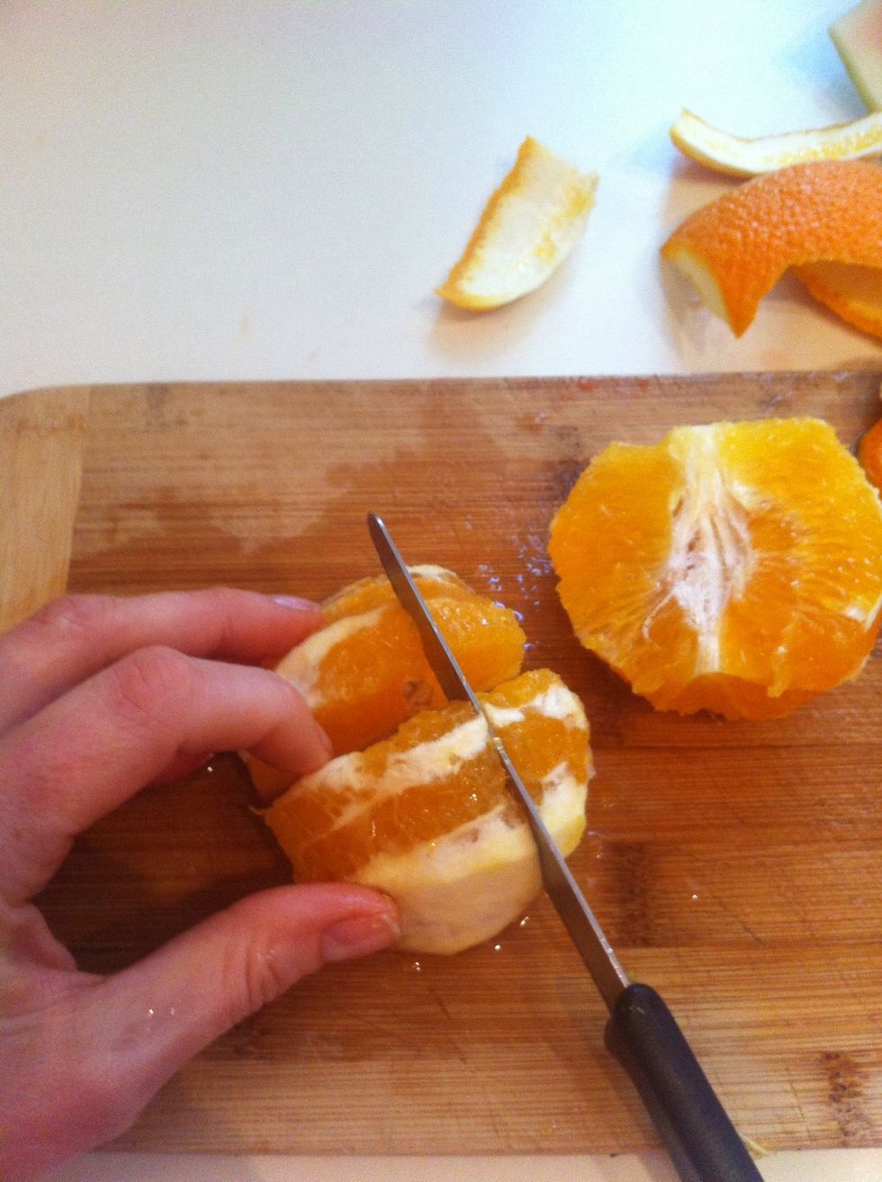 Into chunks, 2-3 cuts