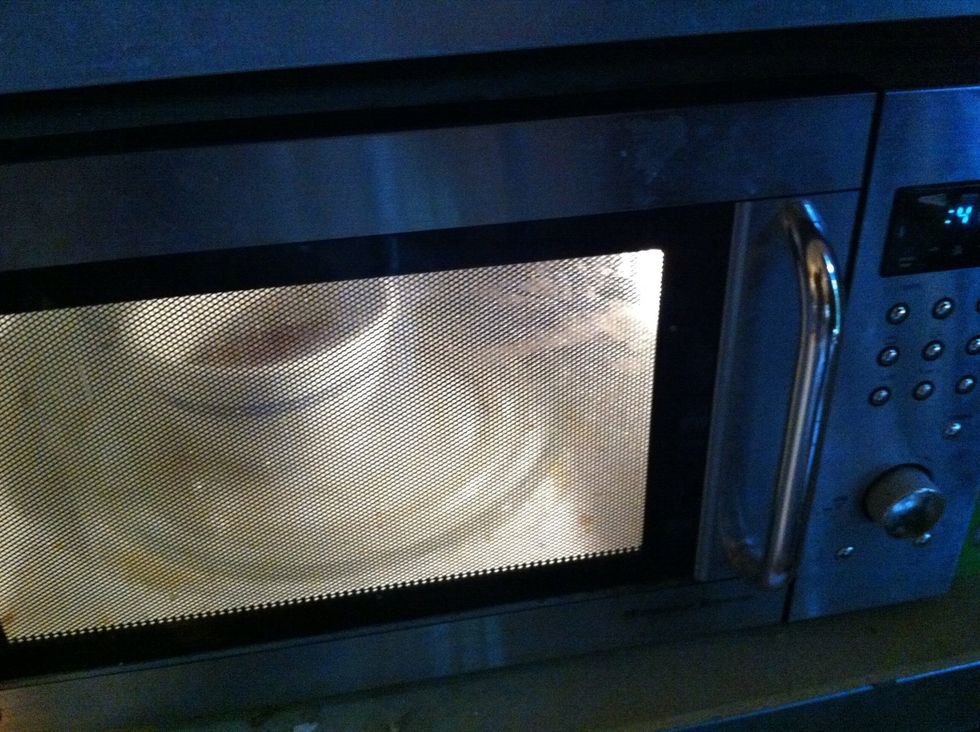 Into microwave 1 minute.