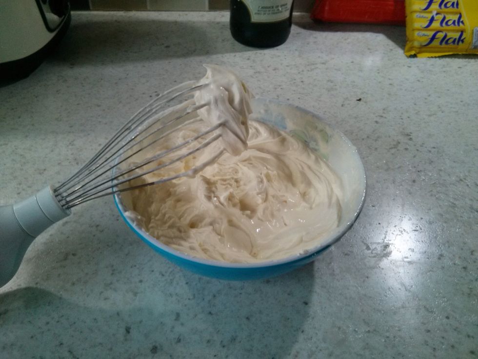 .... into stiff peaks. Don't over do it.