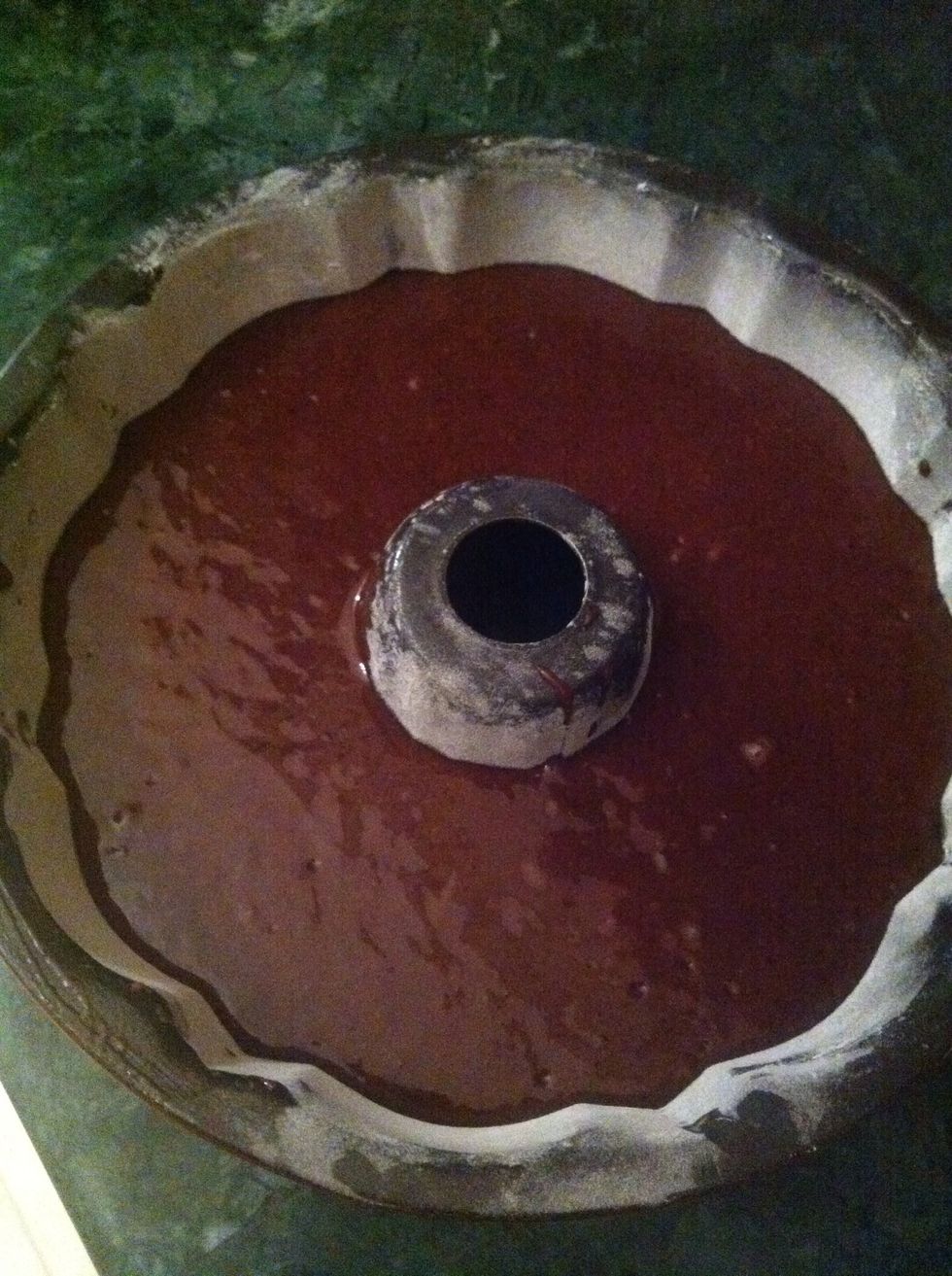 Into the baking pan