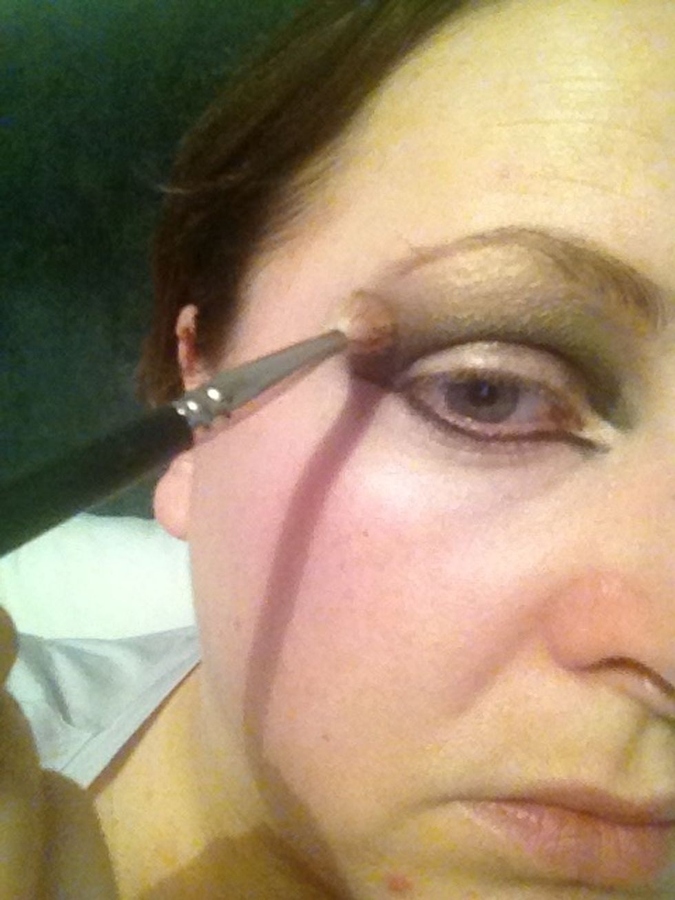 Into the black I've used mac blender brush into my brow bone blending colours into each other blending is so important I hate harsh line so amateurish