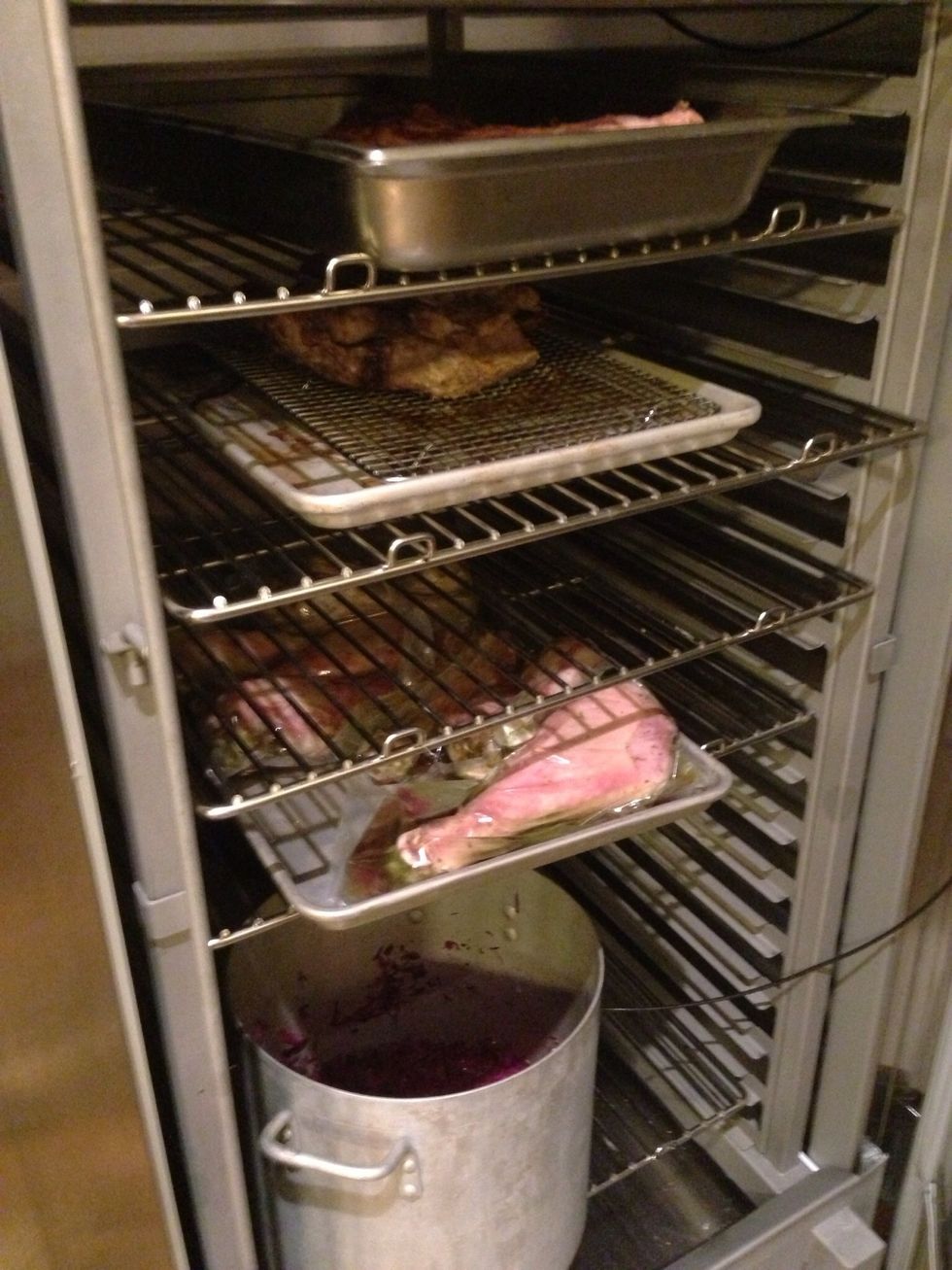 Into the blast chiller.