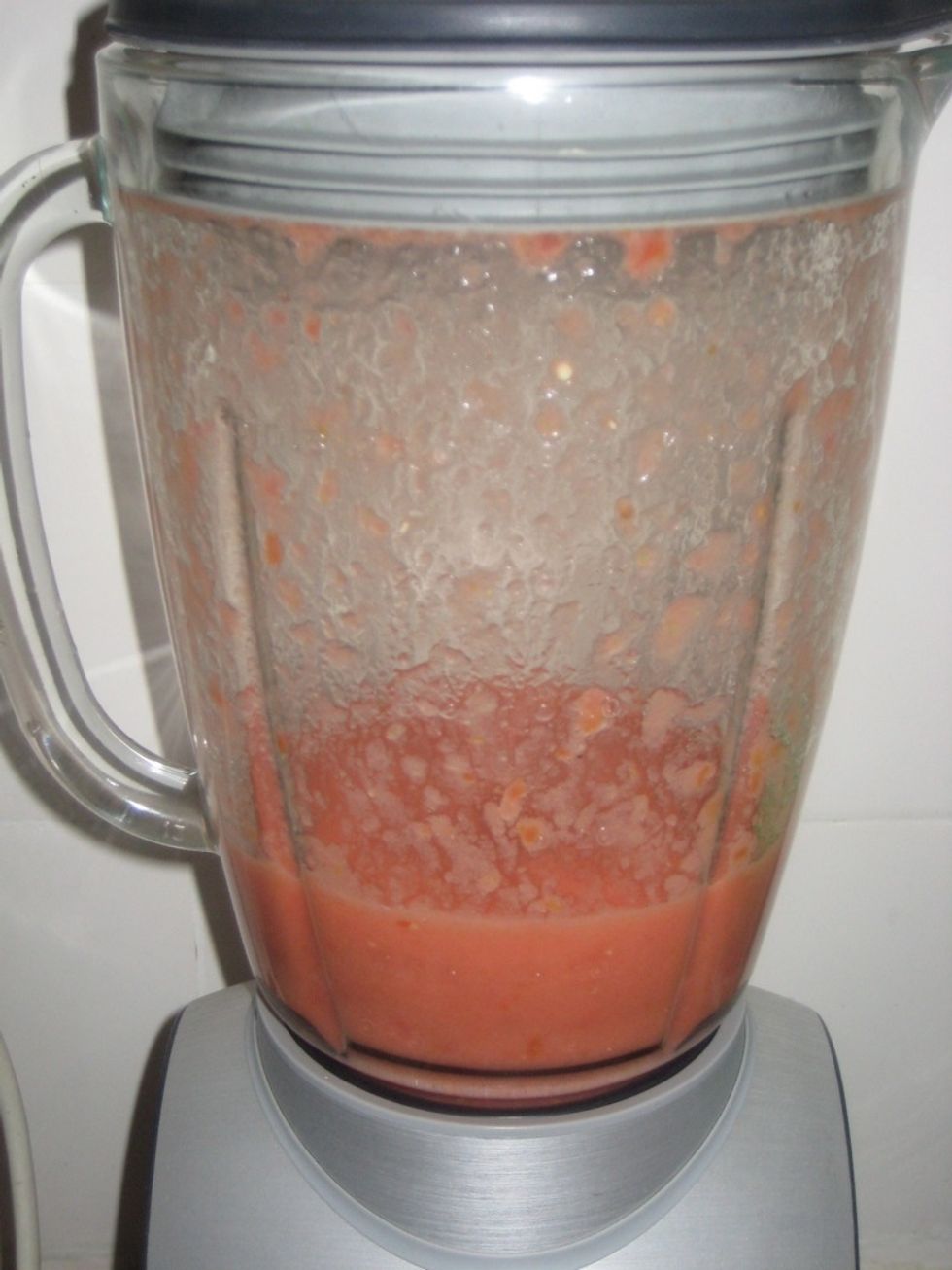 ......into the blender they go.