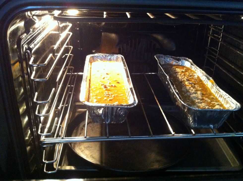 Into the oven for 35-45 minutes.