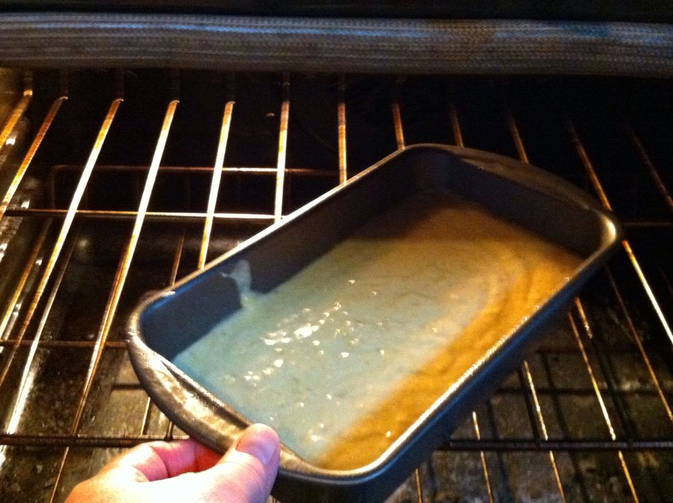 Into the preheated oven at 350 degrees.