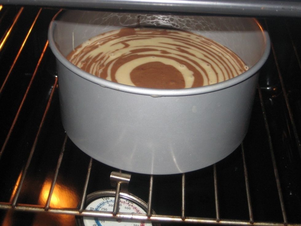 Into the preheated oven.