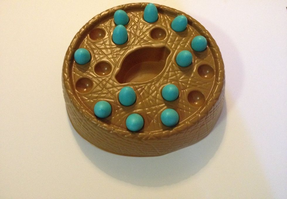 Introduce only the blue eggs. Roll the 20-sided die and have the learner choose 2 or more eggs to reach the sum.