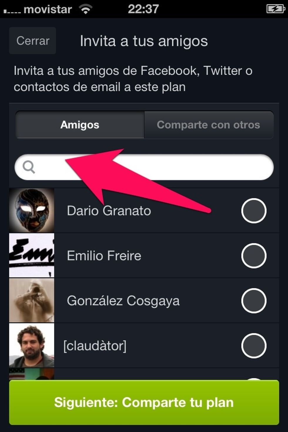 Invita a aquellos contactos con los que la quieras compartir. Recuerda que son listas colaborativas.